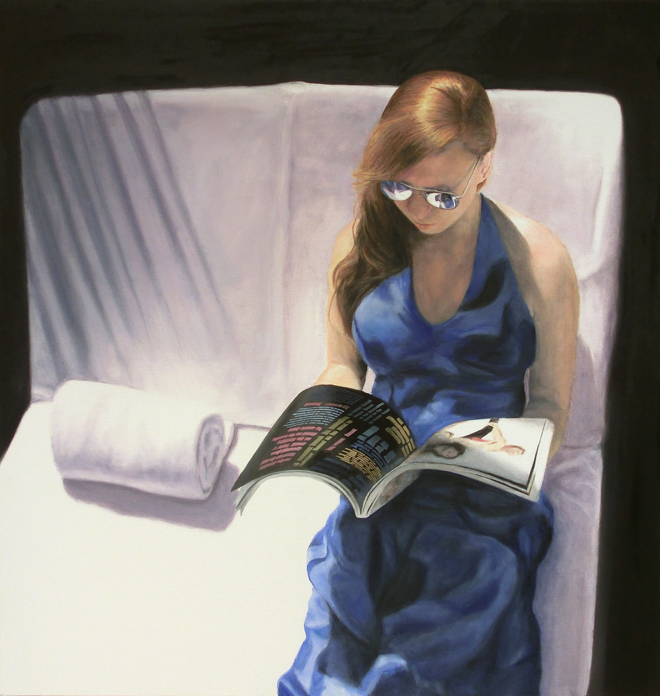 円池茂『赤衣の婦人』6号 シェル美術賞展三席入賞 フランス ル・サロン入選 円池茂『赤衣の婦人』6号 シェル美術賞展三席入賞